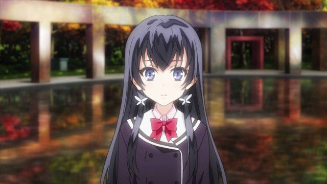 Girl black white outfit pond free wallpaper for desktop - medium preview image