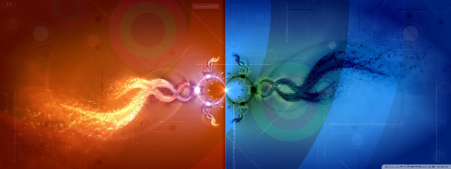 Colorful spiral background blue orange free wallpaper for desktop - medium preview image
