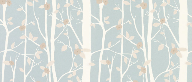 Tree pattern blue background white free wallpaper for desktop - medium preview image