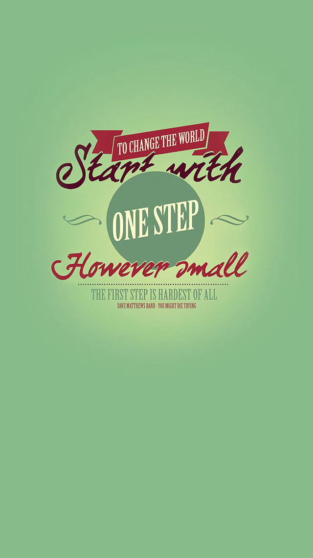 Green background quote change world free wallpaper for mobile - medium preview image