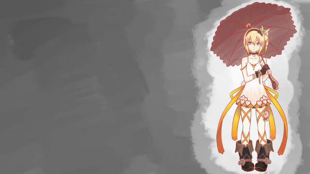 Woman red umbrella gray black free wallpaper for desktop - medium preview image