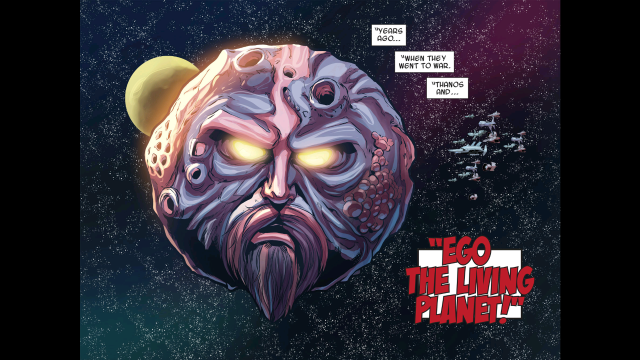 Cartoon man strange face moon free wallpaper for desktop - medium preview image