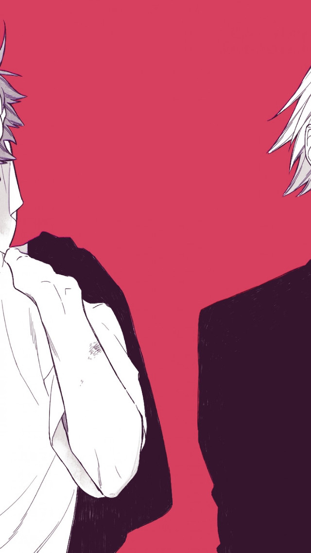 Man whitejacket whitehair blackjacket lineart free wallpaper for mobile - medium preview image