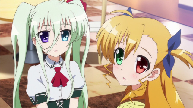 Blonde girls green eyes rayonism free wallpaper for desktop - medium preview image