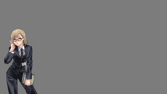 Woman suit tie gray background free wallpaper for desktop - medium preview image