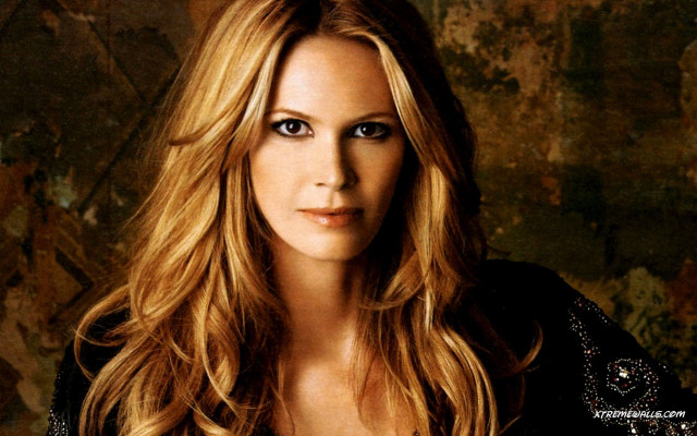 Blonde hair blue eyes grungy free wallpaper for desktop - medium preview image