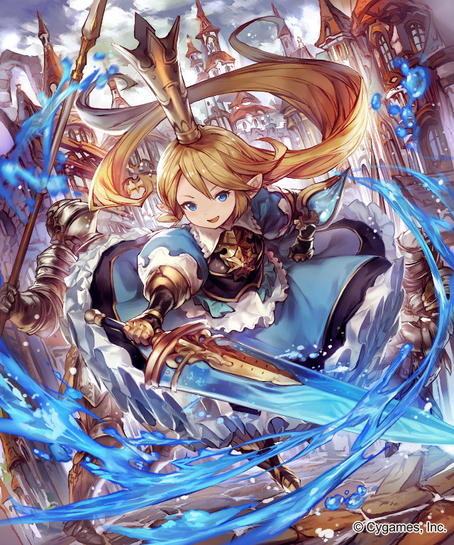 Girl long hair sword in free wallpaper for mobile - medium preview image