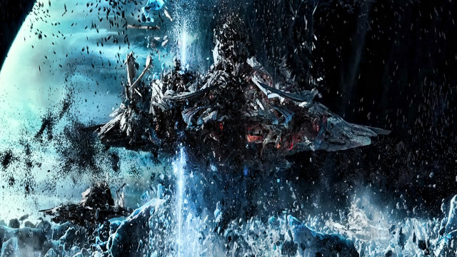 Giant robot crowd movie poster free wallpaper for desktop - medium preview image