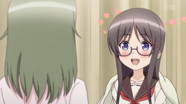 Girl glasses bowtie longhair schooluniform free wallpaper for desktop - medium preview image