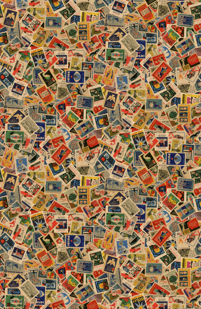 Large stamps wallpaper colorful background free wallpaper for mobile - medium preview image