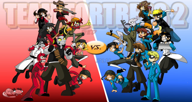 Cartoon group people guns hats free wallpaper for desktop - medium preview image