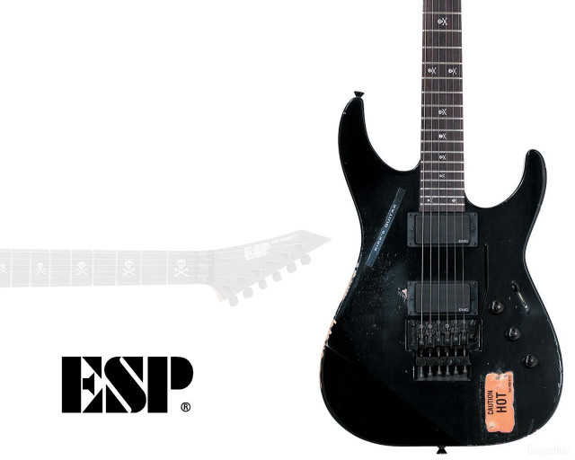Black electric guitar neoplasticism concept free wallpaper for desktop - medium preview image