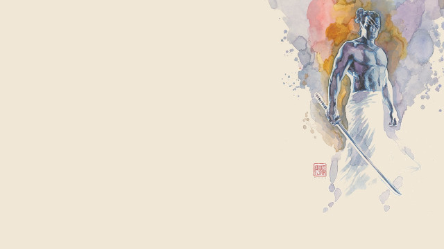 Man skis painting back ski free wallpaper for desktop - medium preview image