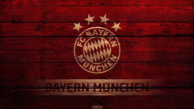 Wooden wall red white logo free wallpaper for desktop - medium preview image