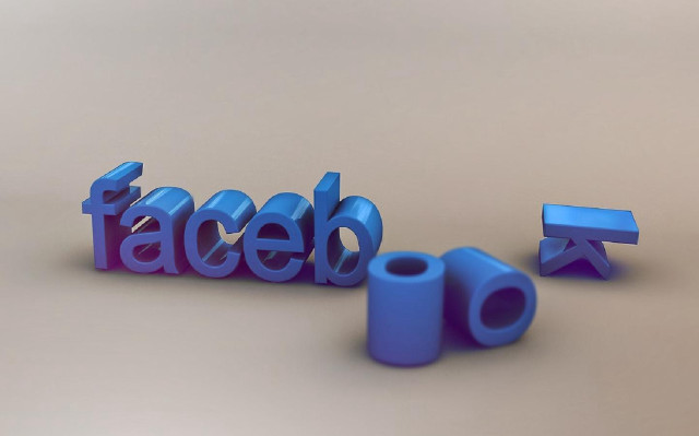 Blue 3d facebook objects table free wallpaper for desktop - medium preview image