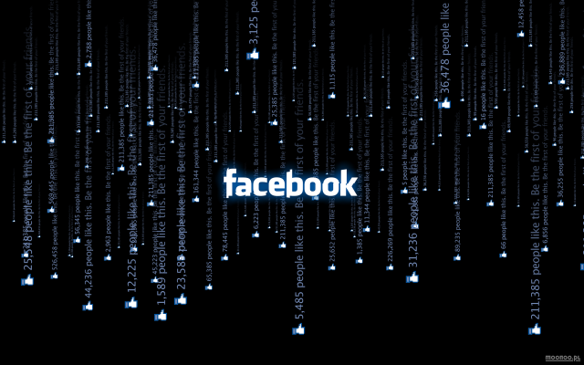 Facebook dark background logo words free wallpaper for desktop - medium preview image