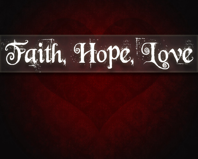 Red black banner faith free wallpaper for desktop - medium preview image