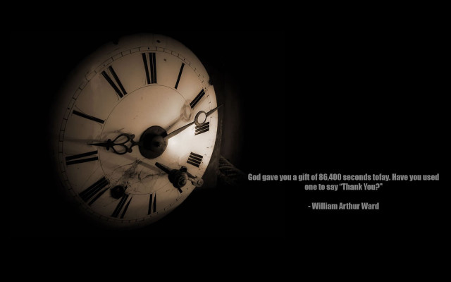 Clock quote dark black background free wallpaper for desktop - medium preview image