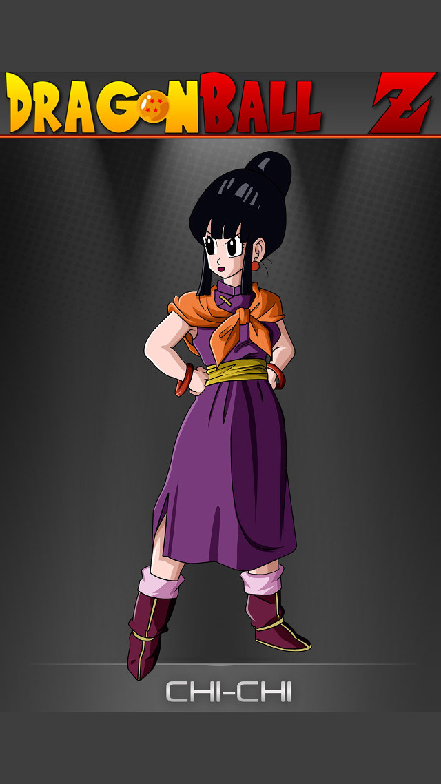 Chi purple dress dragonballz portrait free wallpaper for mobile - medium preview image