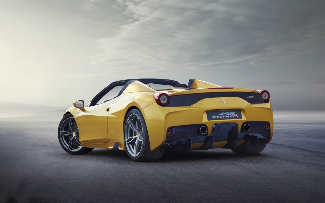Yellow sports car cloudy sky #6 free wallpaper for desktop - medium preview image