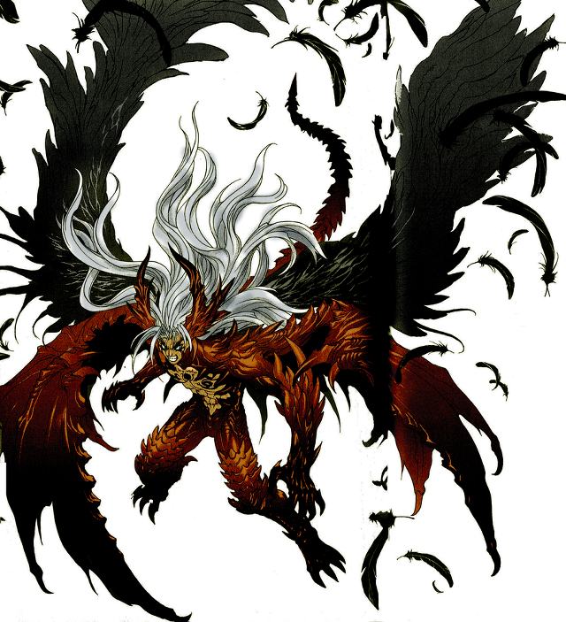 Dragon white hair black wings free wallpaper for tablet - medium preview image