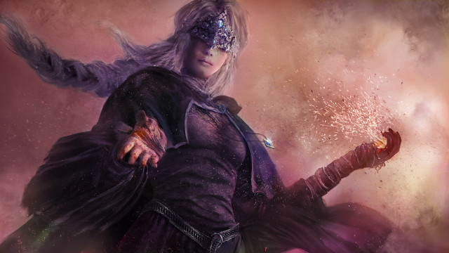 Woman purple outfit sword water free wallpaper for desktop - medium preview image
