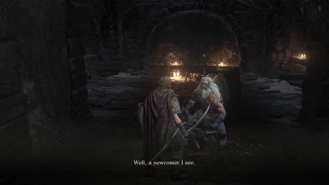 Man woman dark cave torches free wallpaper for desktop - medium preview image