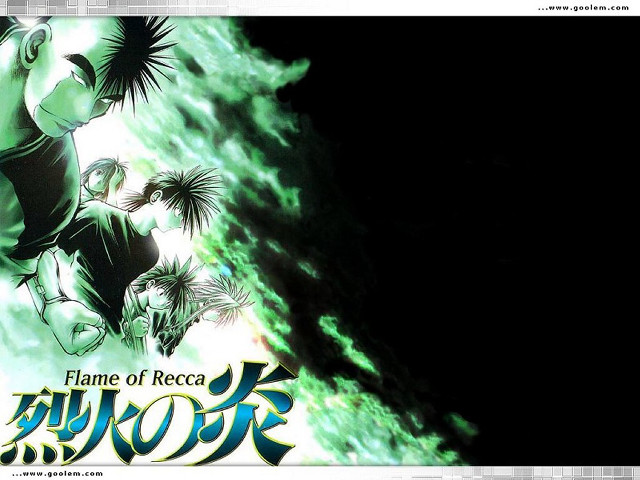 Anime character green background black free wallpaper for desktop - medium preview image