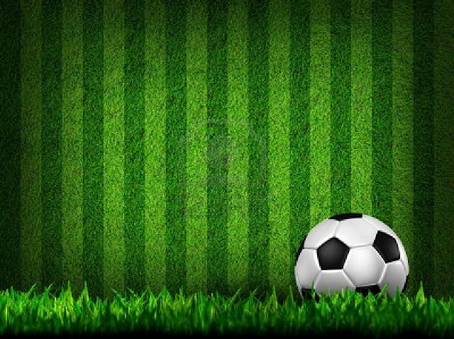 Soccer ball lush green field free wallpaper for desktop - medium preview image
