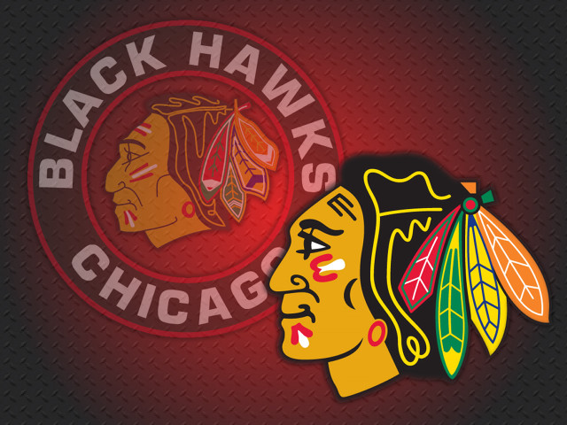 Chicago black hawks logo red #2 free wallpaper for desktop - medium preview image