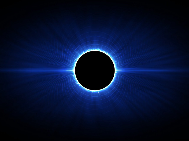 Black hole bright blue light #2 free wallpaper for desktop - medium preview image