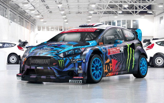 Monster car garage background design free wallpaper for desktop - medium preview image