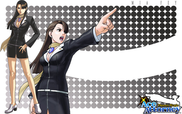 Woman suit pointing man gun free wallpaper for desktop - medium preview image