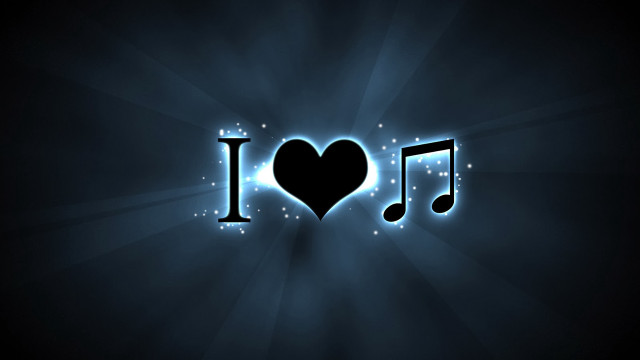 Heart shaped music note with #2 free wallpaper for desktop - medium preview image