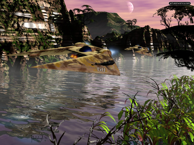 Flying object water mountain pink free wallpaper for desktop - medium preview image