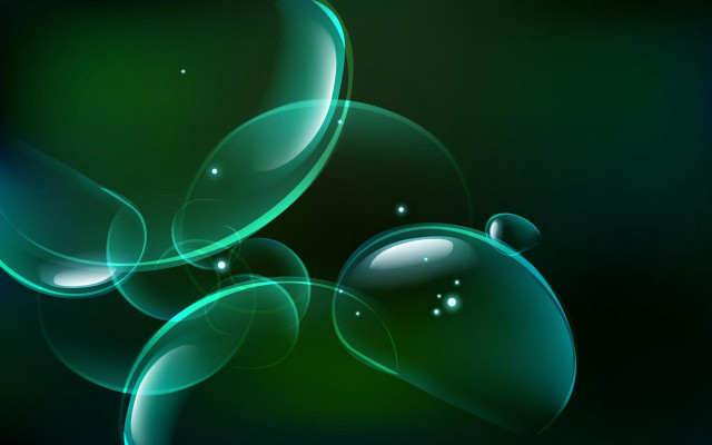 Green background bubbles side bubbles free wallpaper for desktop - medium preview image