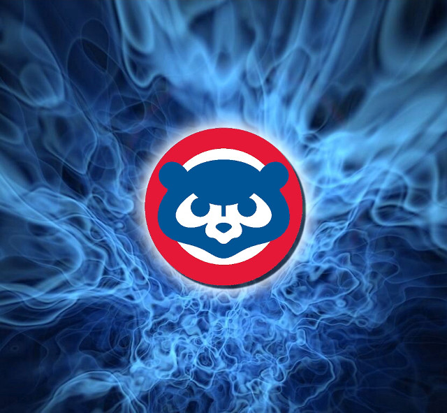 Cubs logo blue smoke hologram free wallpaper for tablet - medium preview image