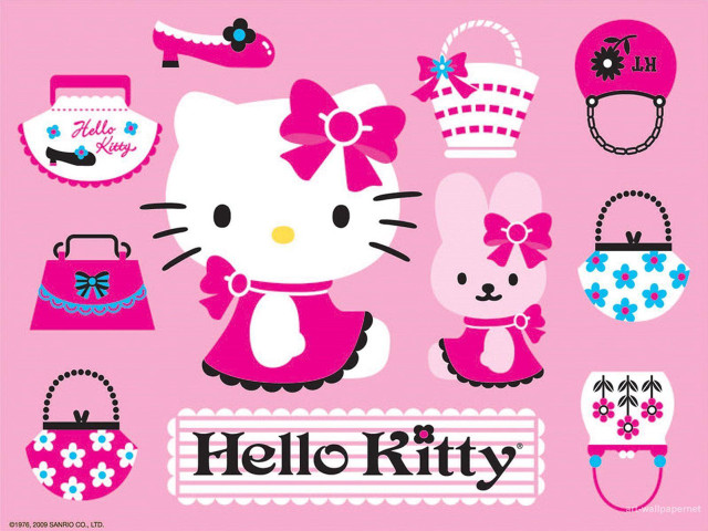 Hello kitty wallpaper items side free wallpaper for desktop - medium preview image