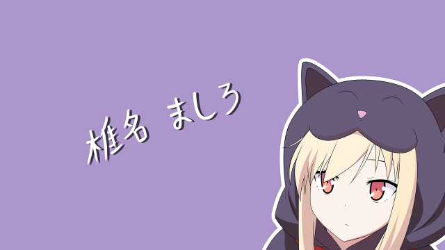 Sad cat purple background yandere free wallpaper for desktop - medium preview image