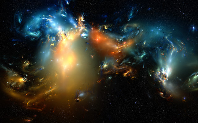 Colorful space filled stars dust free wallpaper for desktop - medium preview image