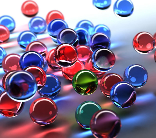 Colorful balls floating air reflective free wallpaper for tablet - medium preview image