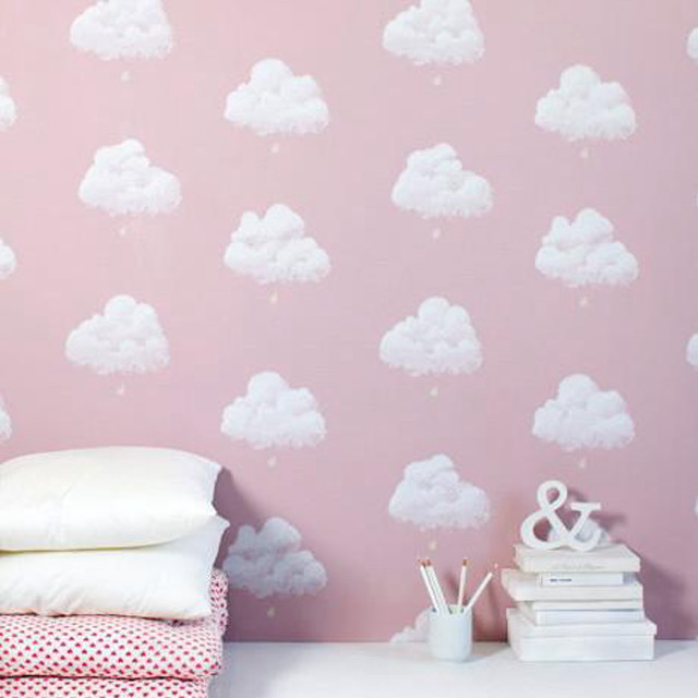 Bed pink wall cloud wallpaper free wallpaper for tablet - medium preview image