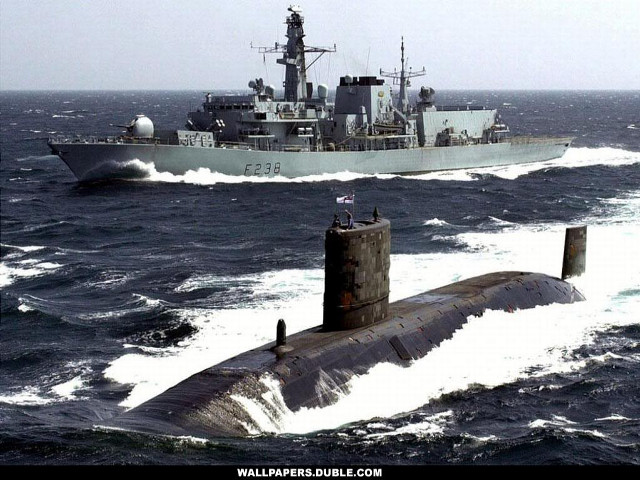 Submarine ship ocean water together free wallpaper for desktop - medium preview image