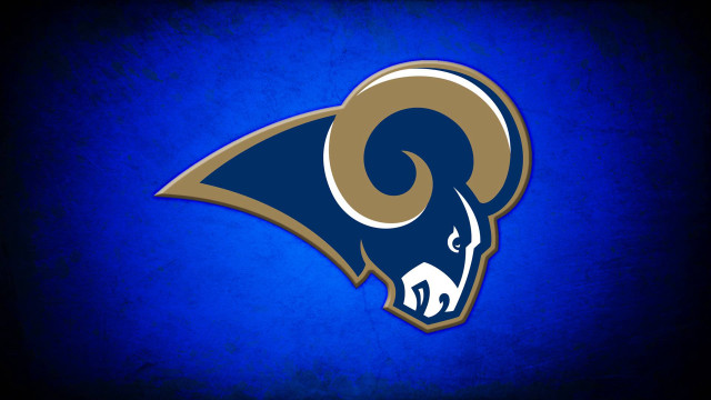 Rams logo blue background black #3 free wallpaper for desktop - medium preview image