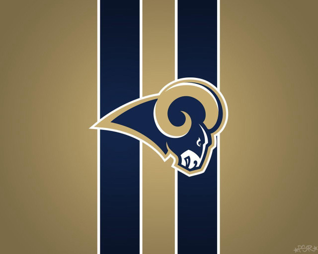 Rams logo gold blue striped free wallpaper for desktop - medium preview image