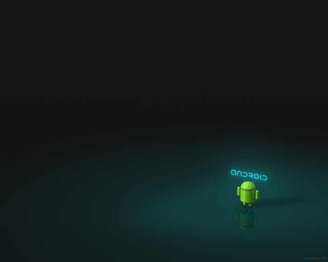Green android logo black background #3 free wallpaper for desktop - medium preview image