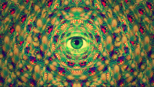 Psychedelic eye center colorful abstract free wallpaper for desktop - medium preview image