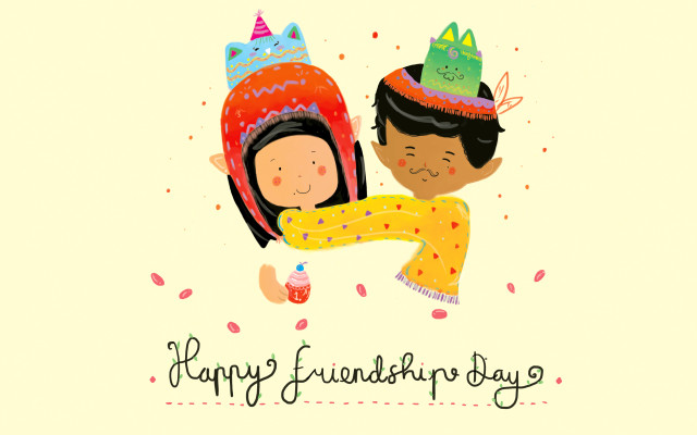 Couple hugging birthday hat cake free wallpaper for desktop - medium preview image