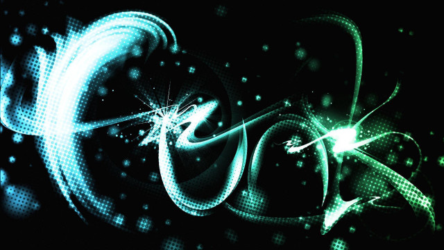 Spiral design star green light free wallpaper for desktop - medium preview image