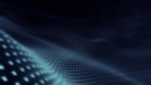 Blue background squares dots pattern free wallpaper for desktop - medium preview image